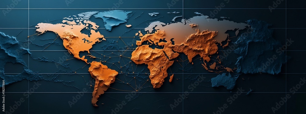 Poster detailed of a global map showing the frequency distribution of earthquakes around the world the grap