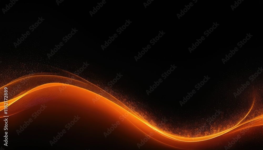 Poster orange black wavy gradient background with grain and noise texture for header poster banner backdrop