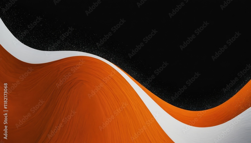 Poster orange black wavy gradient background with grain and noise texture for header poster banner backdrop