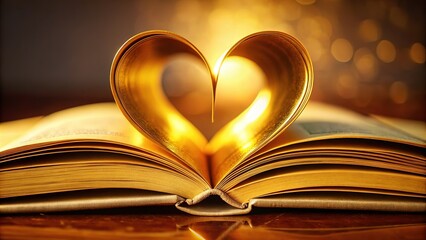 Love's golden symbol, unity, captured on paper, a photo.