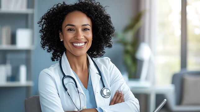 Smiling Female Healthcare Professional Consulting and Assisting Patient on Digital Tablet in Clinic or Hospital Setting Providing Mental Health Support and Guidance