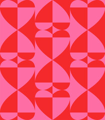 Love heart geometric romantic background. Vector heart-shaped background for Valentines Day