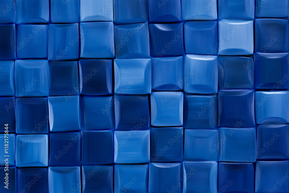 Poster abstract blue background with cubes creating a modern and minimalist 3d visual