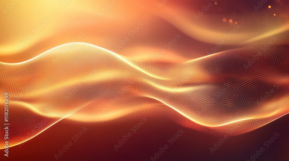Poster dynamic light waves soft gradient background abstract graphic design modern minimalism artistic pers