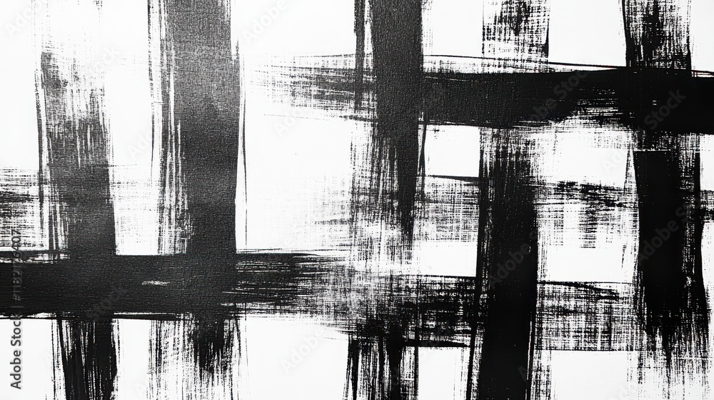 Poster dynamic black crosshatch patterns in modern art urban space abstract design contemporary viewpoint c