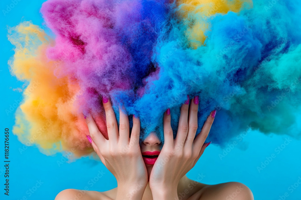 Aufkleber vivid colors blending endlessly for dynamic and artistic abstract design concepts