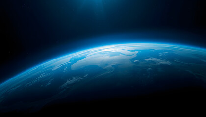 Obraz premium Earth - Blue Horizons, dramatic, with white tones