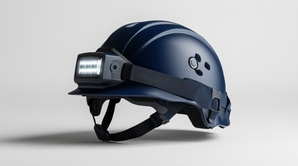 Fototapeta premium Safety Helmet with LED Light for Construction Use