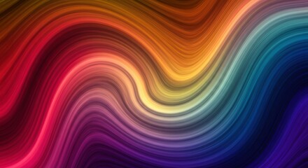 Fototapeta premium Rainbow Swirl Abstract: Vibrant, dynamic abstract background featuring swirling waves of color, creating a mesmerizing and energetic visual experience.