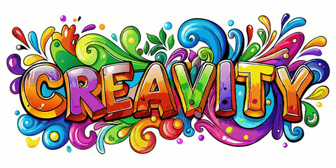 Naklejka premium Creativity graffiti text 2025