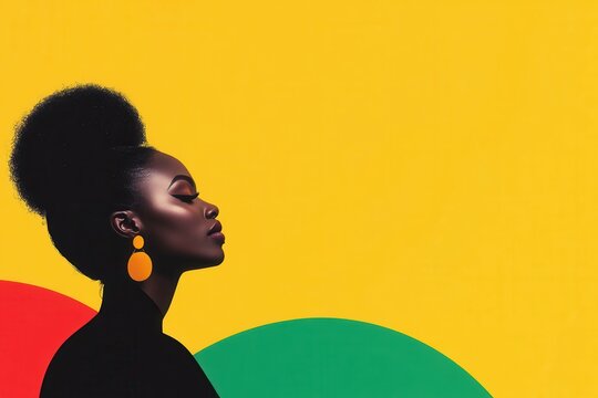 Elegant greeting card design for black history month celebration. Black History Month