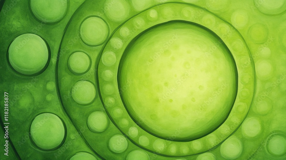 Aufkleber abstract green background with circles and gradients for creative design projects