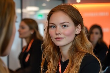 Female executives discussing growth strategy