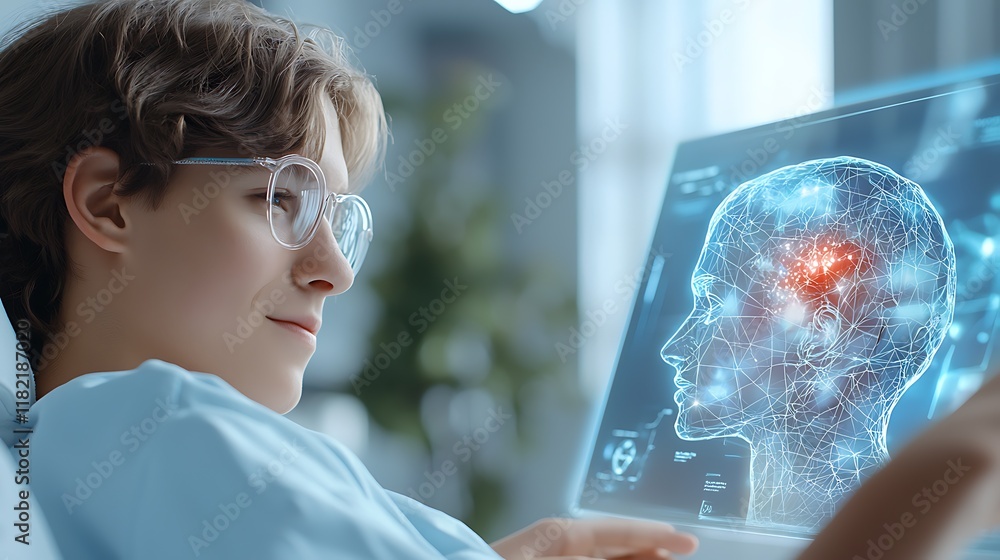 Poster virtual brain interface exploring cognitive potential and neuroscience discovery a futuristic and in