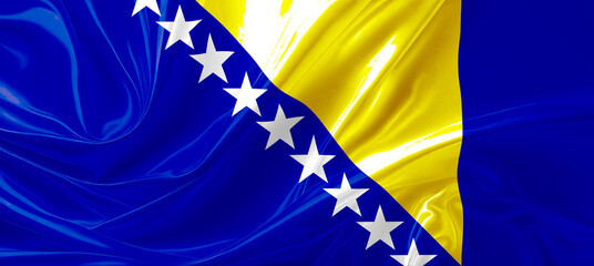 Bosnia and Herzegovina flag for national Day or Independence Day of Bosnia and Herzegovina