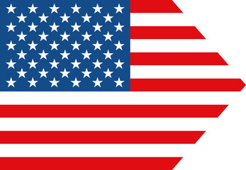 American flag with right arrow design