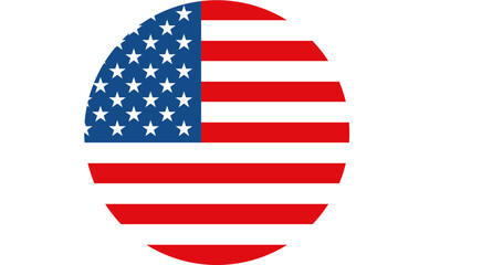 Circular American flag design