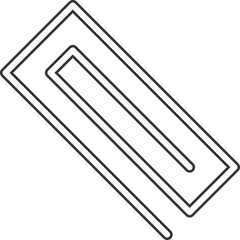 Minimalist paperclip outline icon