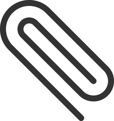 Minimalist black paperclip icon