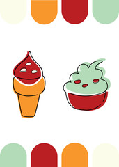 Ice cream - illustration 3 - vecteur