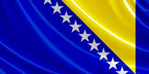 Bosnia and Herzegovina flag for national Day or Independence Day of Bosnia and Herzegovina