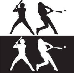 Baseball Player Clipart Vector
