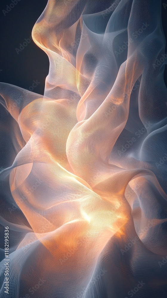 Poster surreal fabric movement abstract conceptual art digital environment ethereal viewpoint creative visu