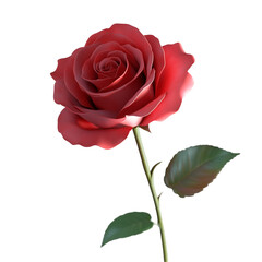 Fototapeta premium A Single Red Rose: Elegance and Beauty in Bloom