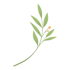 Vector illustration of a flower with petals in the form of hearts in a flat style. Botany concept for design of cards, patterns and invitations for Valentine's Day.