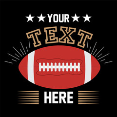 American Football Shirt Design Typography