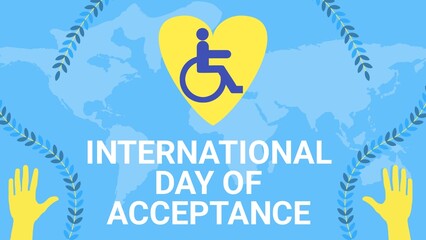 International Day of Acceptance web banner design illustration 