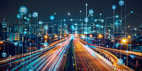 Obraz premium Enhancing Smart City Visuals with Wireless Connectivity: A Comprehensive Guide