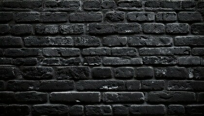 Obraz premium Parede de tijolos pretos com textura industrial