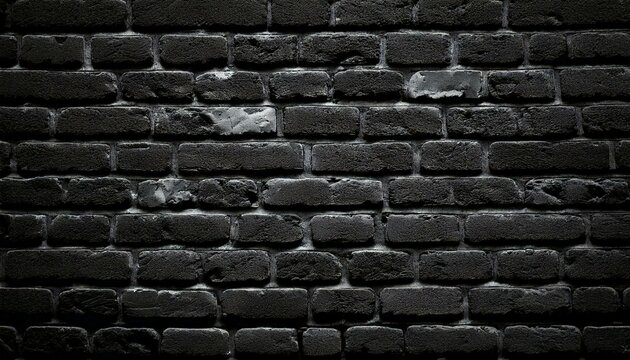 Parede de tijolos pretos com textura industrial
