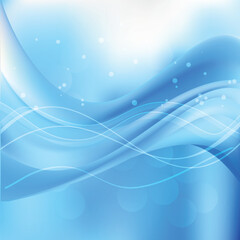 Blue Wave Background Vector Template