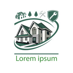 Fototapeta premium Elegant Real Estate Logo Design Modern Property Logo Template
