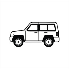 Car icon line art transportation Vector illustration design