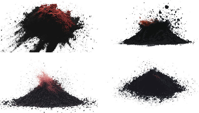 red and dark Pouder on background