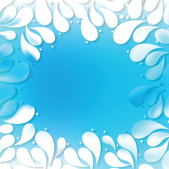 Abstract Blue White Arc Drop Background Design