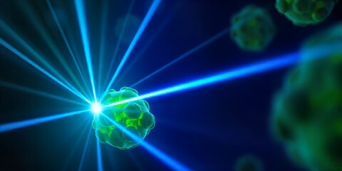 Microscopic Cell Structure Laser Beams Science Research Biology