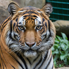 Fototapeta premium Closeup of the tiger in the zoo