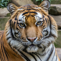 Obraz premium Closeup of the tiger in the zoo