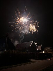 fireworks in the city