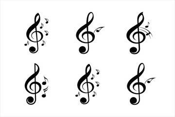 Six Silhouette Cupids with Bows and Arrows