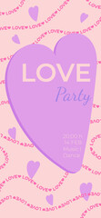 Web poster invitation to a Valentine's Day party