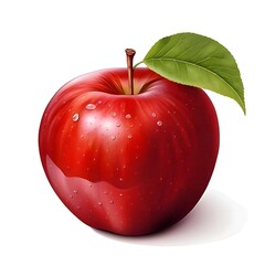red apple isolated on white background