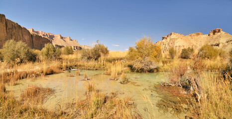 Band-e Pudina Lake in Afghanistan's Band-e Amir National Park