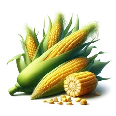 corn isolated on a white background