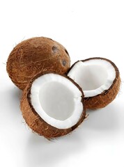 coconut on a white background