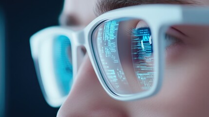 Reflections of Cyber Code on Glasses